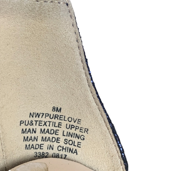 Nine West Womens Pure Love Ankle Strap Sandals Blue Buckle Block Heels 8 M - Picture 12 of 12